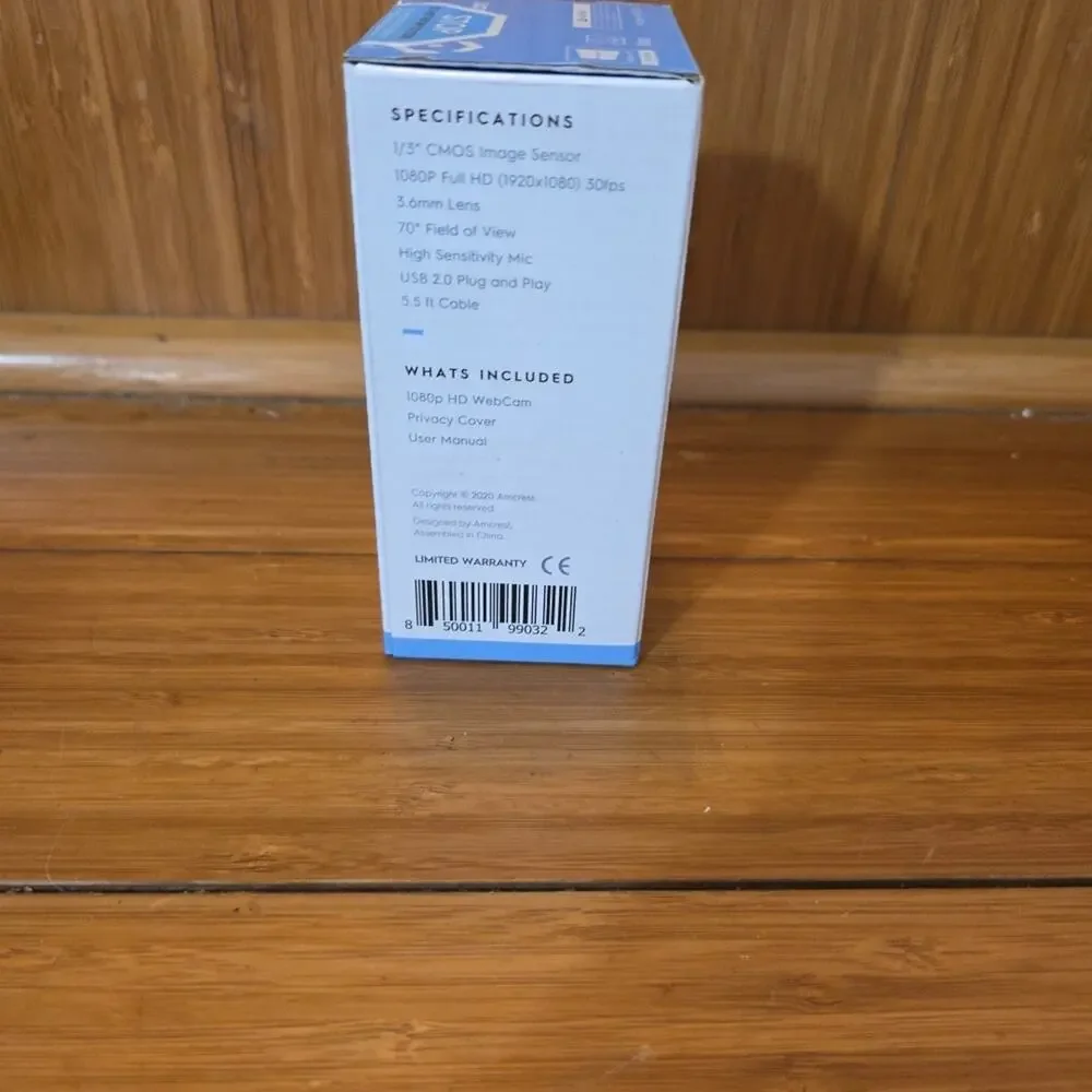 Amcrest 1080P HD Webcam with Microphone & Privacy Cover - Brand New Sealed